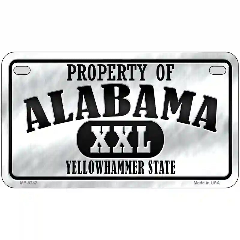 Property Of Alabama Novelty Metal License Plate 7" x 4" (MP)