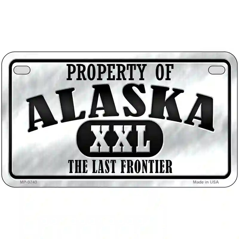 Property Of Alaska Novelty Metal License Plate 7" x 4" (MP)