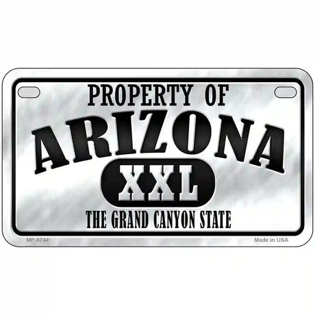 Property Of Arizona Novelty Metal License Plate 7" x 4" (MP)