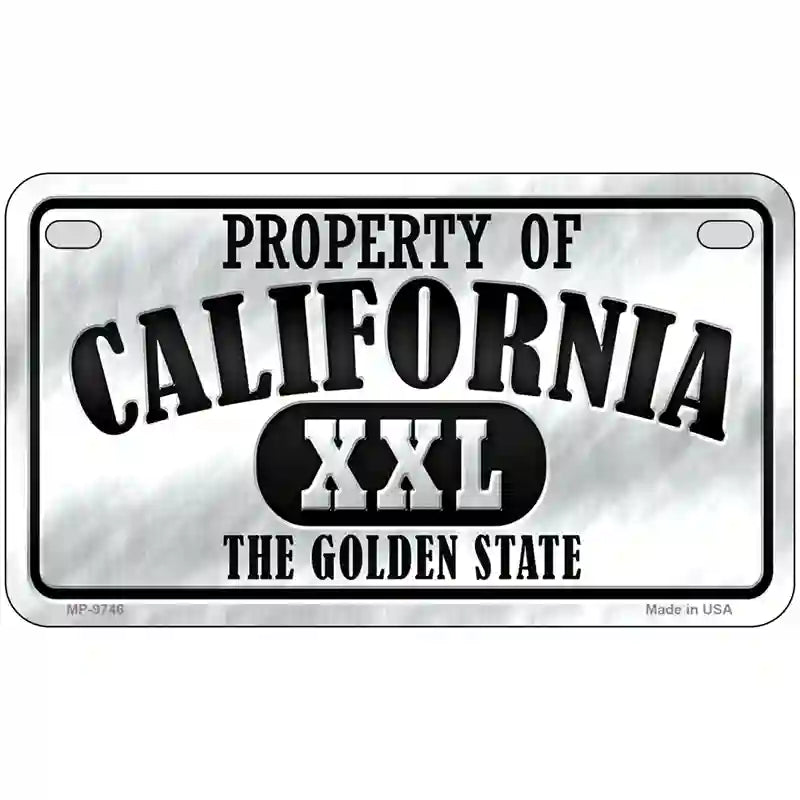 Property Of California Novelty Metal License Plate 7" x 4" (MP)