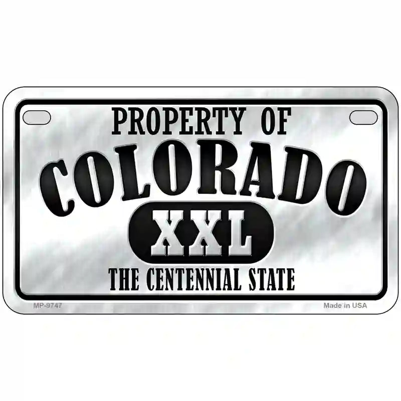 Property Of Colorado Novelty Metal License Plate 7" x 4" (MP)