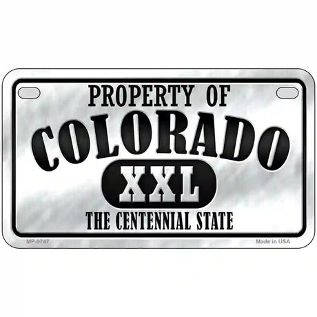 Property Of Colorado Novelty Metal License Plate 7" x 4" (MP)