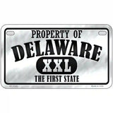 Property Of Delaware Novelty Metal License Plate 7" x 4" (MP)