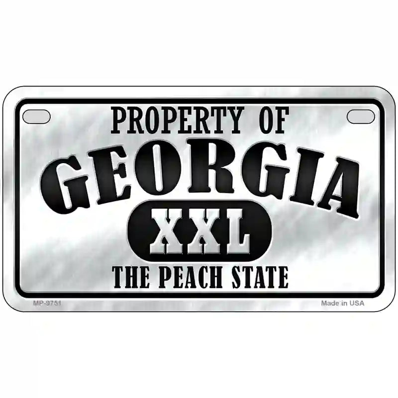 Property Of Georgia Novelty Metal License Plate 7" x 4" (MP)