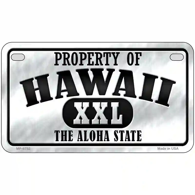 Property Of Hawaii Novelty Metal License Plate 7" x 4" (MP)