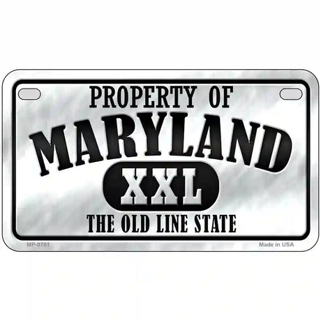 Property Of Maryland Novelty Metal License Plate 7" x 4" (MP)