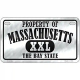 Property Of Massachusetts Novelty Metal License Plate 7" x 4" (MP)