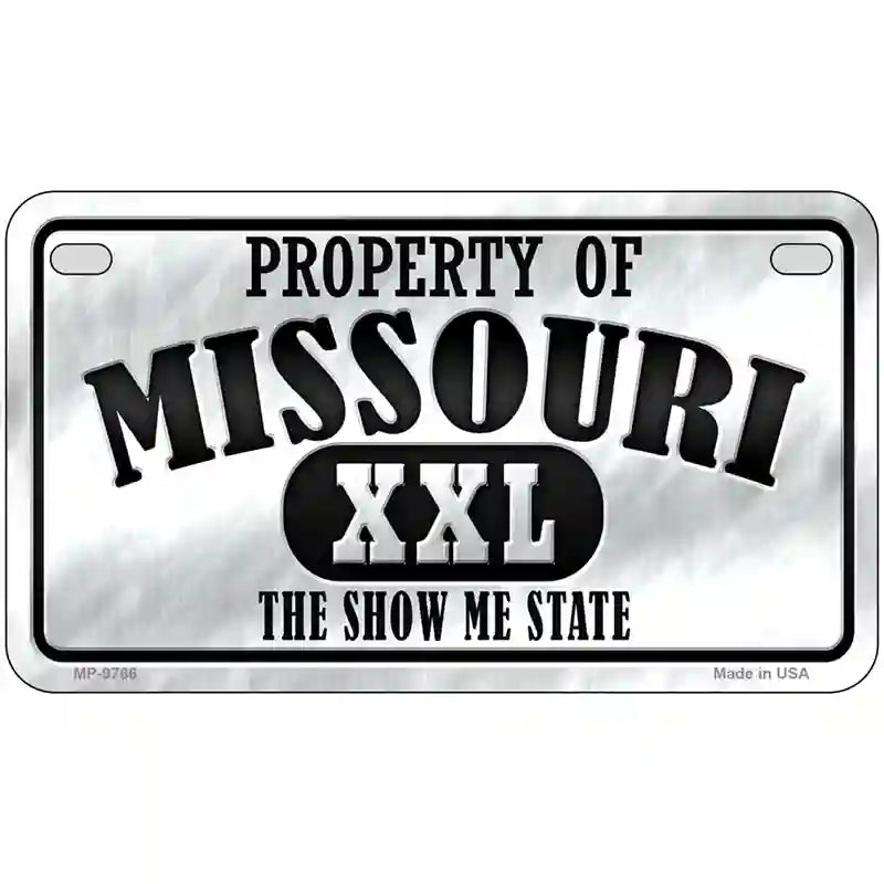 Property Of Missouri Novelty Metal License Plate 7" x 4" (MP)