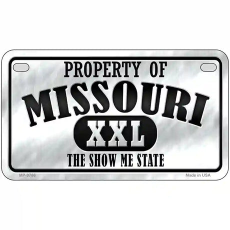 Property Of Missouri Novelty Metal License Plate 7" x 4" (MP)