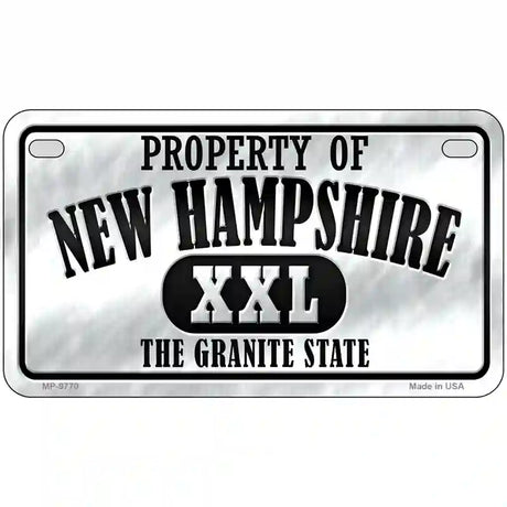 Property Of New Hampshire Novelty Metal License Plate 7" x 4" (MP)