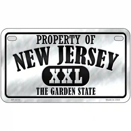 Property Of New Jersey Novelty Metal License Plate 7" x 4" (MP)