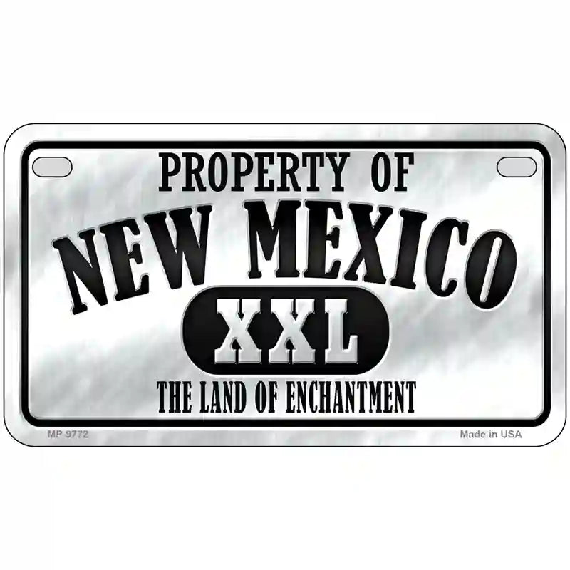 Property Of New Mexico Novelty Metal License Plate 7" x 4" (MP)