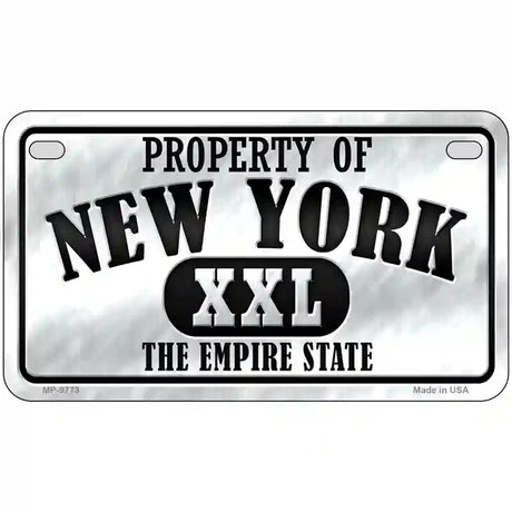 Property Of New York Novelty Metal License Plate 7" x 4" (MP)