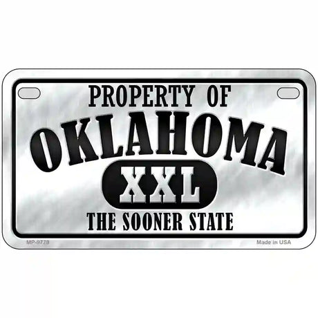 Property Of Oklahoma Novelty Metal License Plate 7" x 4" (MP)