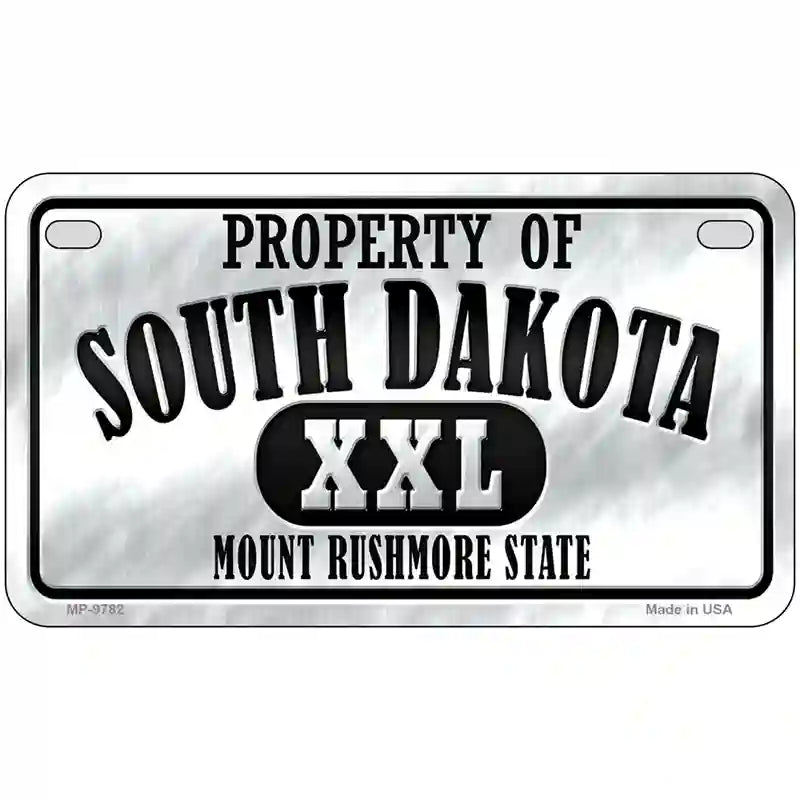 Property Of South Dakota Novelty Metal License Plate 7" x 4" (MP)