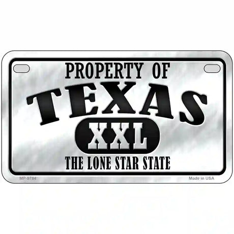 Property Of Texas Novelty Metal License Plate 7" x 4" (MP)