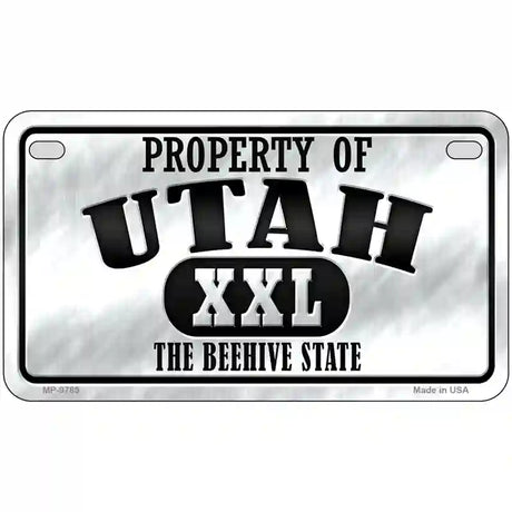 Property Of Utah Novelty Metal License Plate 7" x 4" (MP)