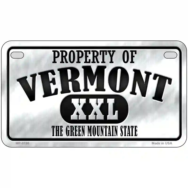 Property Of Vermont Novelty Metal License Plate 7" x 4" (MP)