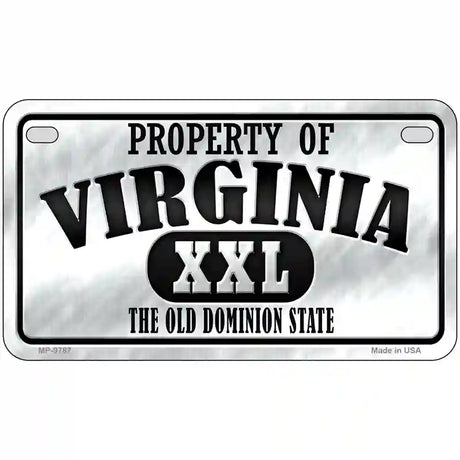 Property Of Virginia Novelty Metal License Plate 7" x 4" (MP)