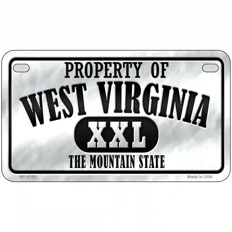 Property Of West Virginia Novelty Metal License Plate 7" x 4" (MP)