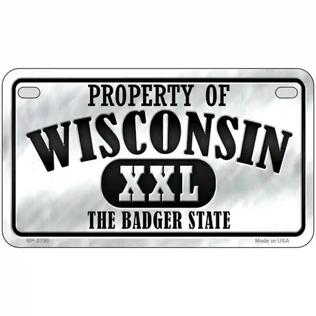 Property Of Wisconsin Novelty Metal License Plate 7" x 4" (MP)