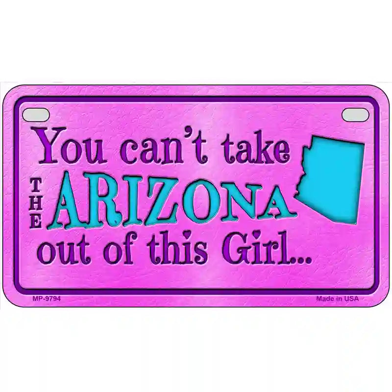 Arizona Girl Novelty Metal License Plate 7" x 4" (MP)