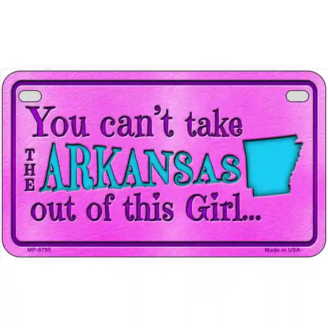 Arkansas Girl Novelty Metal License Plate 7" x 4" (MP)