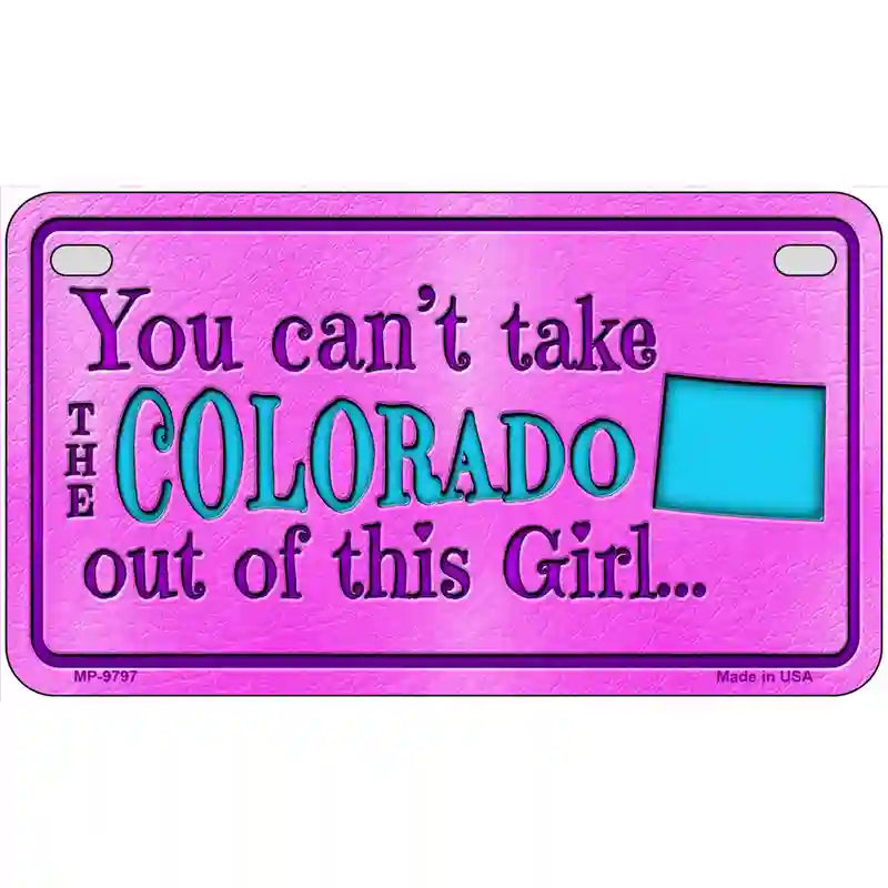 Colorado Girl Novelty Metal License Plate 7" x 4" (MP)