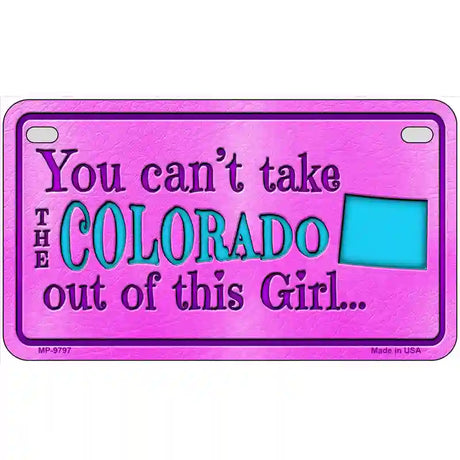 Colorado Girl Novelty Metal License Plate 7" x 4" (MP)