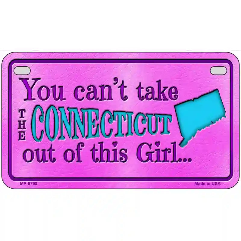 Connecticut Girl Novelty Metal License Plate 7" x 4" (MP)