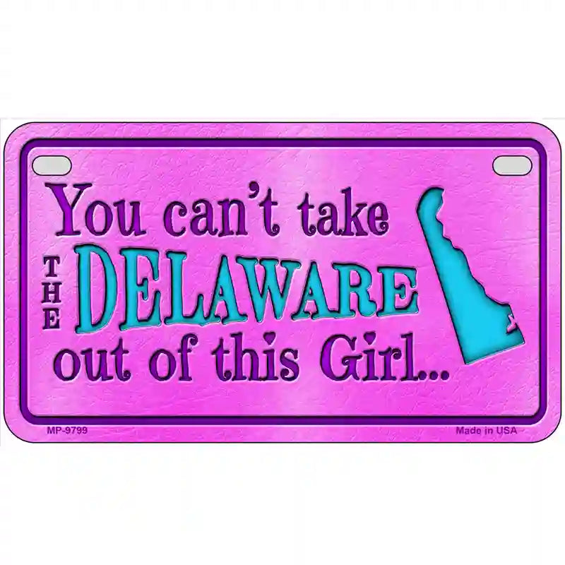 Delaware Girl Novelty Metal License Plate 7" x 4" (MP)