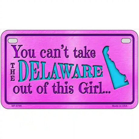 Delaware Girl Novelty Metal License Plate 7" x 4" (MP)