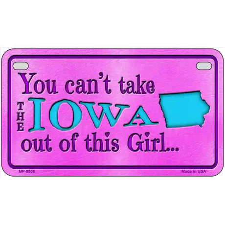 Iowa Girl Novelty Metal License Plate 7" x 4" (MP)