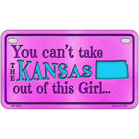 Kansas Girl Novelty Metal License Plate 7" x 4" (MP)