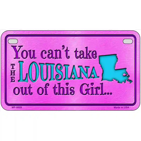 Louisiana Girl Novelty Metal License Plate 7" x 4" (MP)