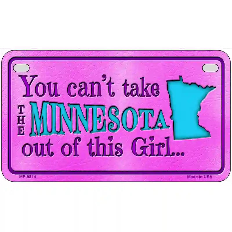 Minnesota Girl Novelty Metal License Plate 7" x 4" (MP)