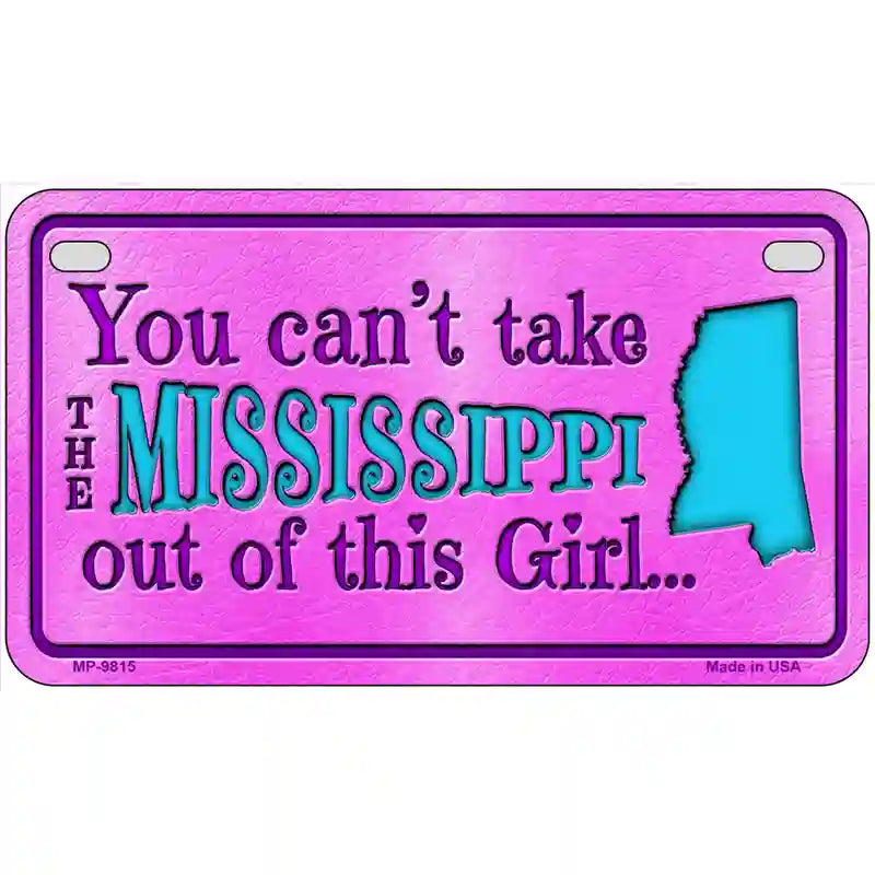 Mississippi Girl Novelty Metal License Plate 7" x 4" (MP)