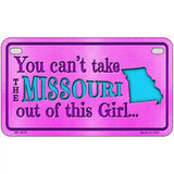 Missouri Girl Novelty Metal License Plate 7" x 4" (MP)