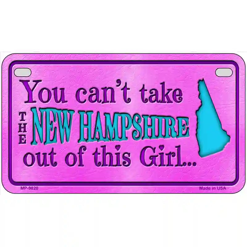 New Hampshire Girl Novelty Metal License Plate 7" x 4" (MP)