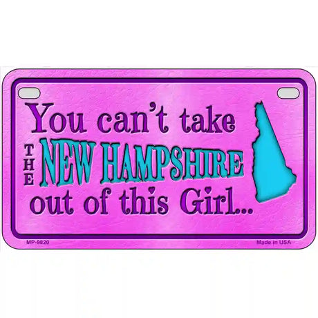 New Hampshire Girl Novelty Metal License Plate 7" x 4" (MP)