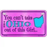 Ohio Girl Novelty Metal License Plate 7" x 4" (MP)