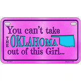 Oklahoma Girl Pink Novelty Metal License Plate 7" x 4" (MP)