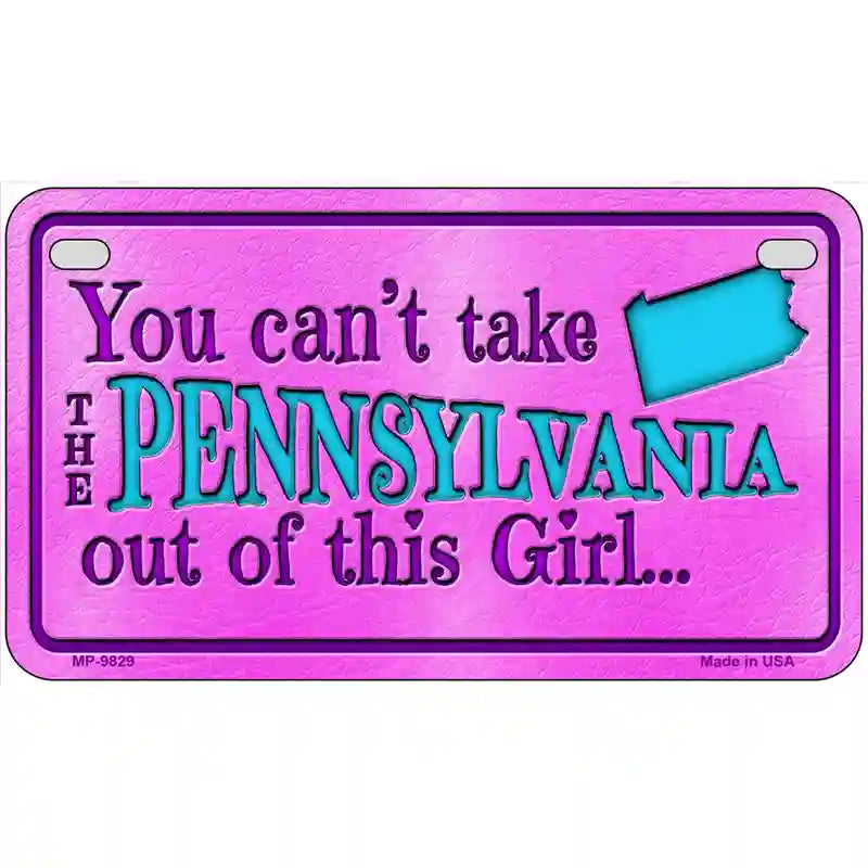 Pennsylvania Girl Novelty Metal License Plate 7" x 4" (MP)