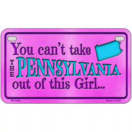 Pennsylvania Girl Novelty Metal License Plate 7" x 4" (MP)