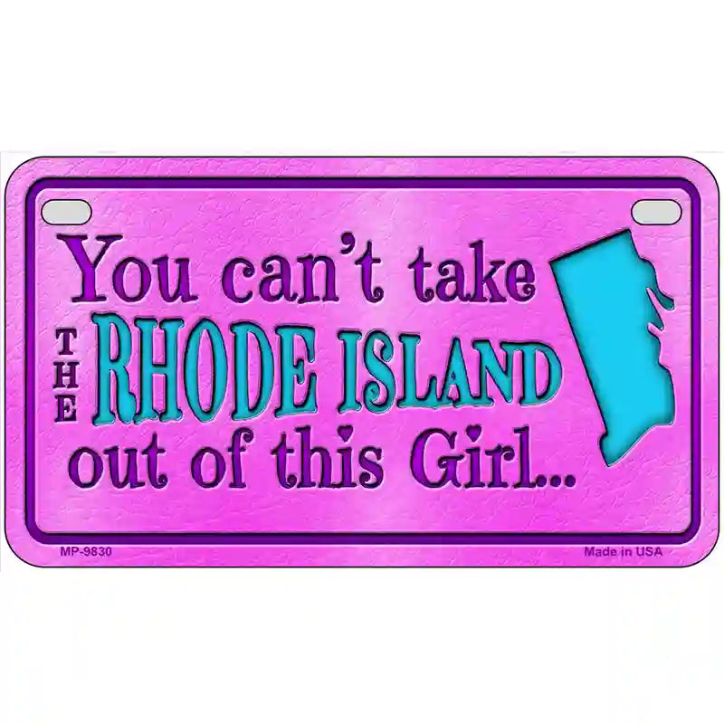 Rhode Island Girl Novelty Metal License Plate 7" x 4" (MP)