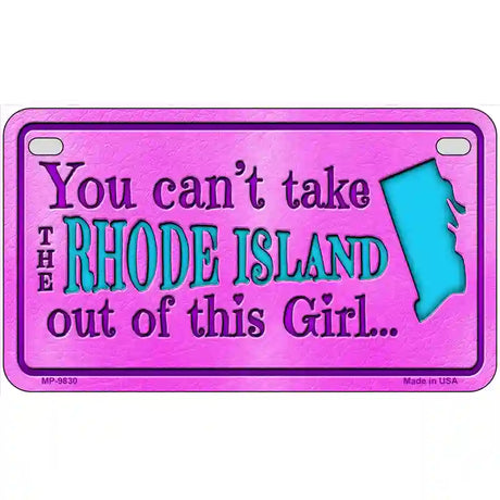 Rhode Island Girl Novelty Metal License Plate 7" x 4" (MP)