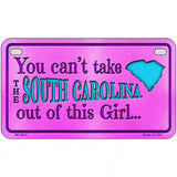 South Carolina Girl Novelty Metal License Plate 7" x 4" (MP)