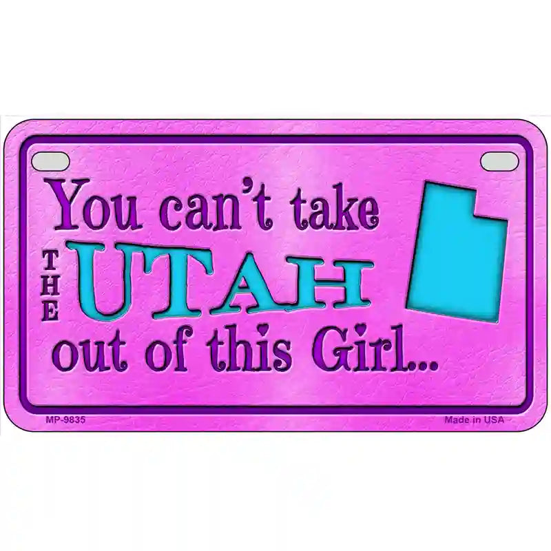 Utah Girl Novelty Metal License Plate 7" x 4" (MP)