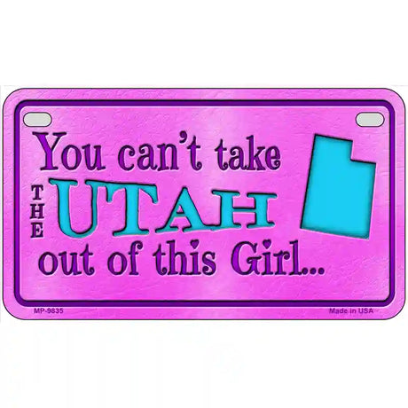 Utah Girl Novelty Metal License Plate 7" x 4" (MP)