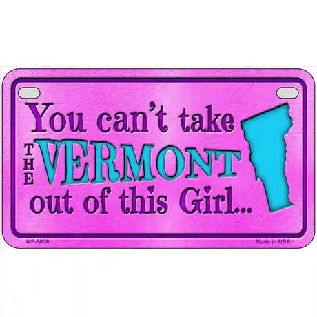 Vermont Girl Novelty Metal License Plate 7" x 4" (MP)